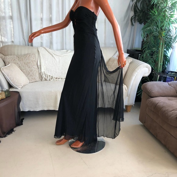 European gown designer NICOWA dress black size S from 1996 - Picture 2 of 15